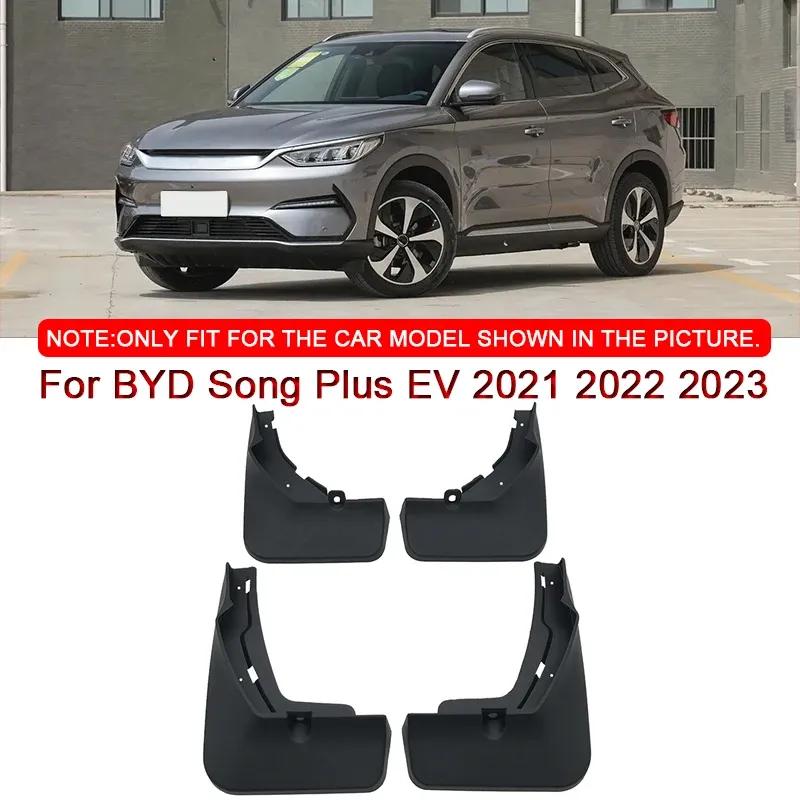 For BYD Song Plus EV    Car Styling ABS Car Mud Flaps Splash Guard Mudguards MudFlaps Front Rear Fender Accessories
