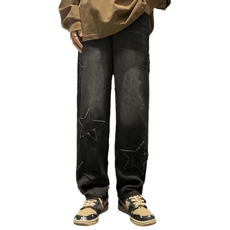 Pantaloni de blugi largi de înaltă calitate pentru bărbați - Trendy Toamnă/Iarnă Casual cu Croială Largă.