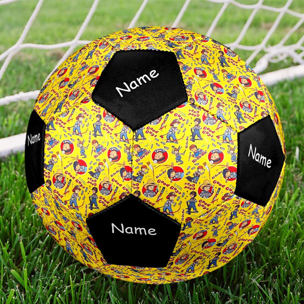 Custom Name Chucky Theme Size 5 Soccer Ball, Suitable for Both Indoor and Outdoor Matches, a Gift Suitable for Everyone.