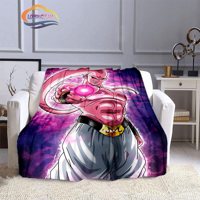 Japanische Animation Rolle Majin Buu 3D-Druck Tagesdecke Decke Anime-Charaktere Buu Flanelldecken Überwurfdecken