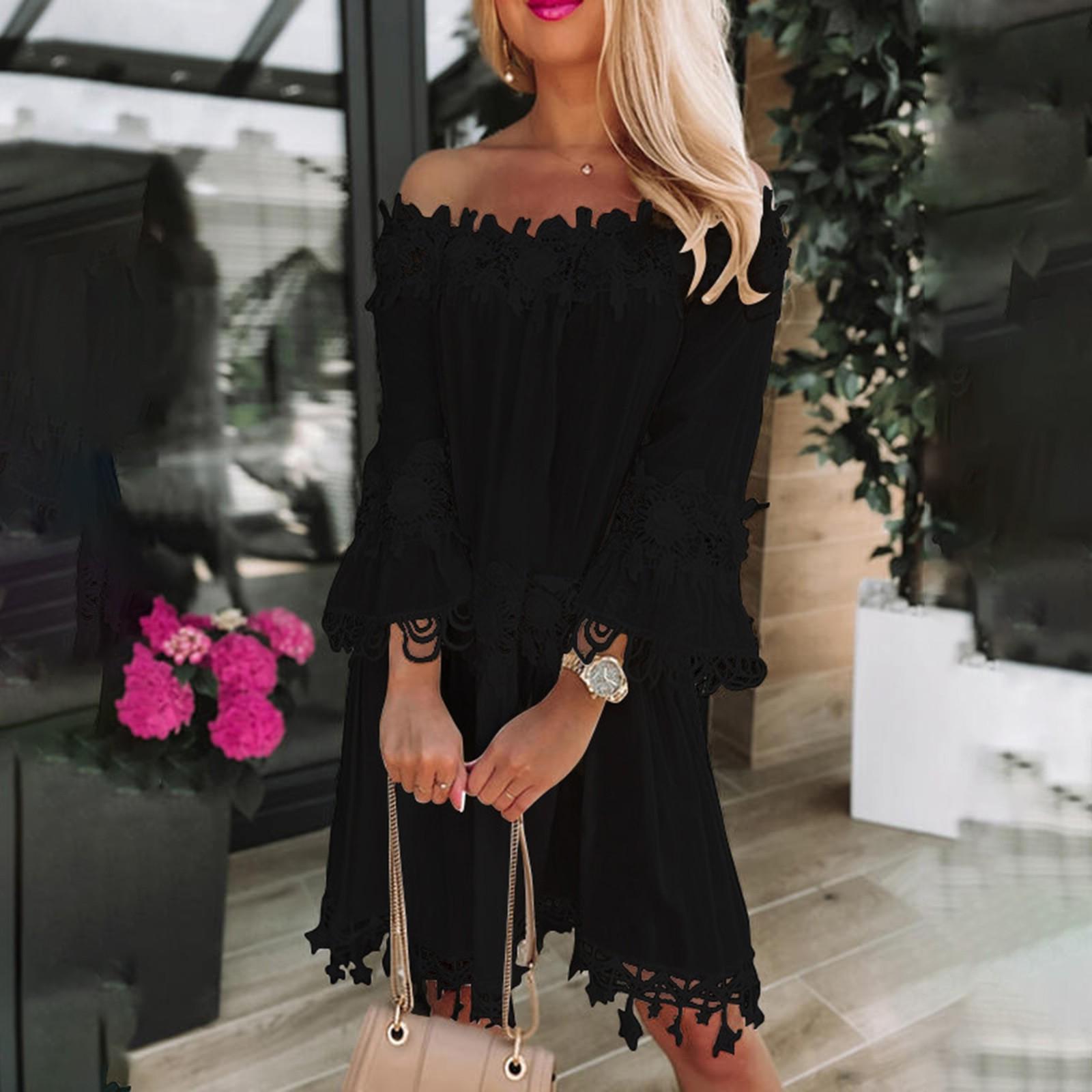 

Женские летние платья без рукавов повседневные нарядные платья L чёрный