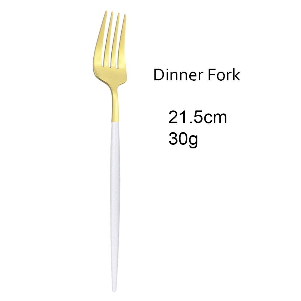 6pcsset Fork Salad Set Dinner Fork Dinnerware Cutlery Stainless Steel Long Handle Fork Blcak Rainbow Gold Fork Tableware Silverware Set