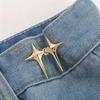 1 Pair Waist Buckle, A Star Shaped Waist Buckle Decorative Buttons, No Sewing, Detachable Button For Waist Adjustment