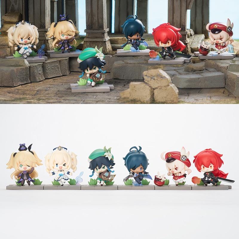 Realistic And Lifelike Genshin Impact Q Version Pvc Doll Miniature Figures Set Ornaments
