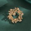 Flower Wreath Brooch Women's Retro Brooch Niche Brooch High-end Light Luxury and Creative Brooch