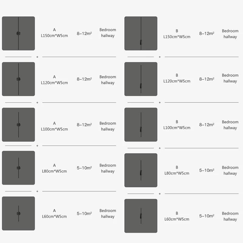 עיצוב מנורת קיר LED מודרנית מקל ארוך פשוט נורדי אורות דקורציה לקיר רקע פנימי לסלון חדר שינה מדרגות מלון