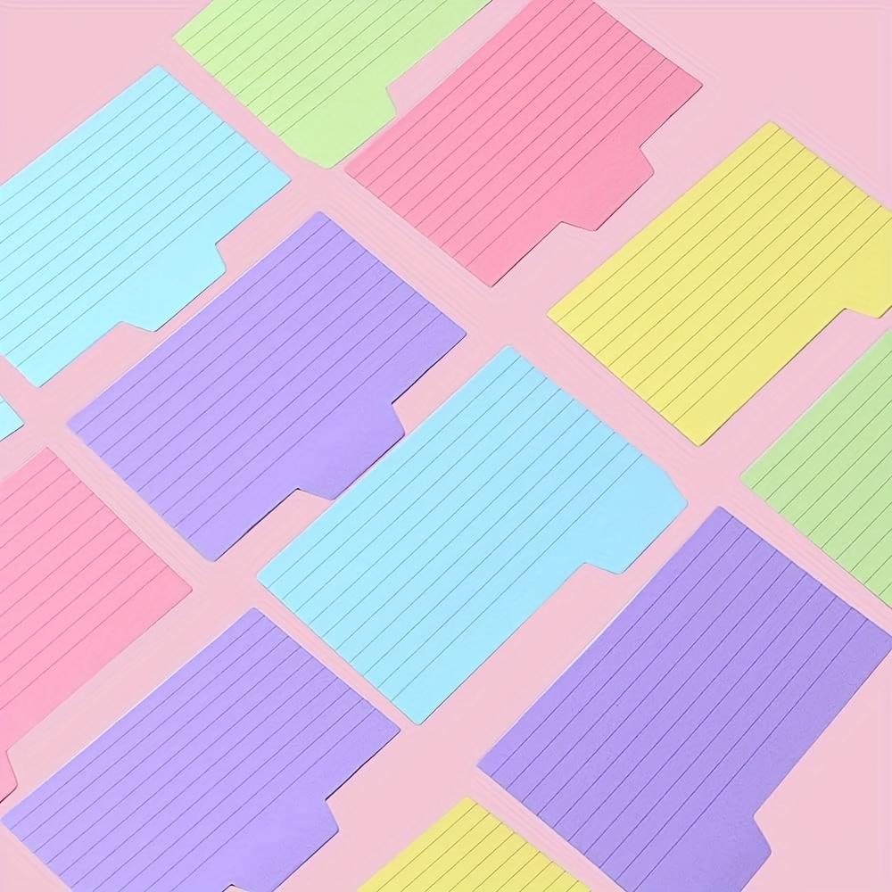 1 Opakowanie Zakładkowanych Przewodników do Kartotek, Przekładki do Kartotek 5x3 cale, Kolorowe Karty Notatnikowe i Przewodnik po Przepisach, 5 Kolorów, po 50 z każdego koloru