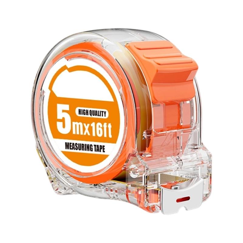 Clear PC Case Tape Measure Double Marking 3Meter 5Meter 10Meter Steel Rulers For Construction Crafting Carpentry Sewing