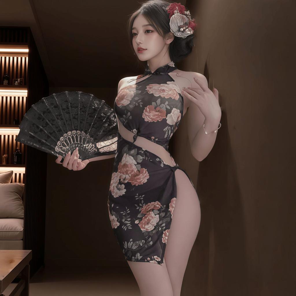 Underwear retro perspective cheongsam pure desire flirting hot suit abstinence qqny uniform