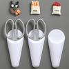1Magnetic Scissor Holder for Refrigerator - Wall-mounted Plastic Storage Organizer With Strong Magnetic Backplate Space-saving Kitchen Utensil