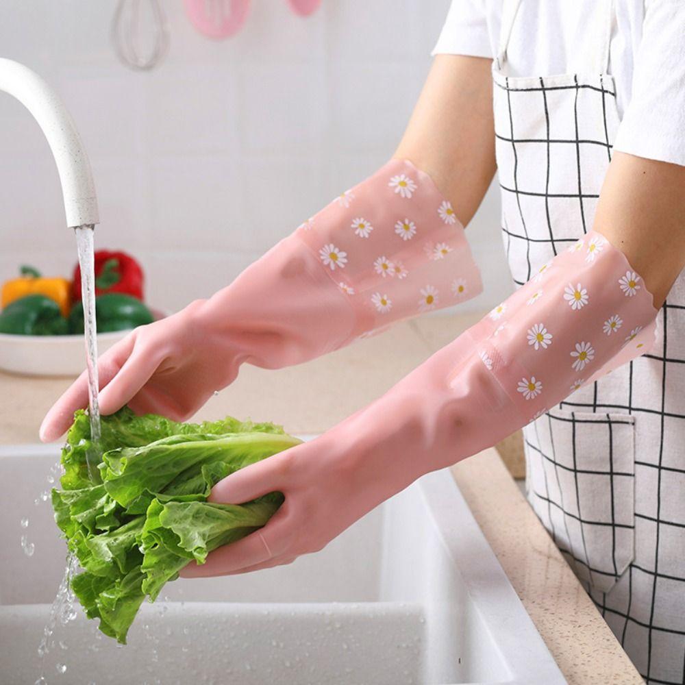 

Водонепроницаемые бытовые чистящие средства для мытья посуды Силиконовые перчатки Резиновые перчатки Перчатки для уборки