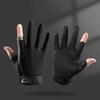 1Pair Anti-Slip Breathable Fishing Gloves Two-Finger Cut Sport Cycling Mittens for Men And Women Fashionable Outdoor Gear