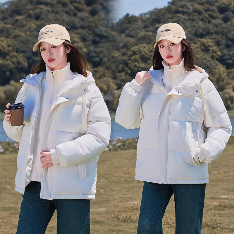 Fake Two-piece Stand Collar Hooded Warm Cotton Coat Winter Jacket