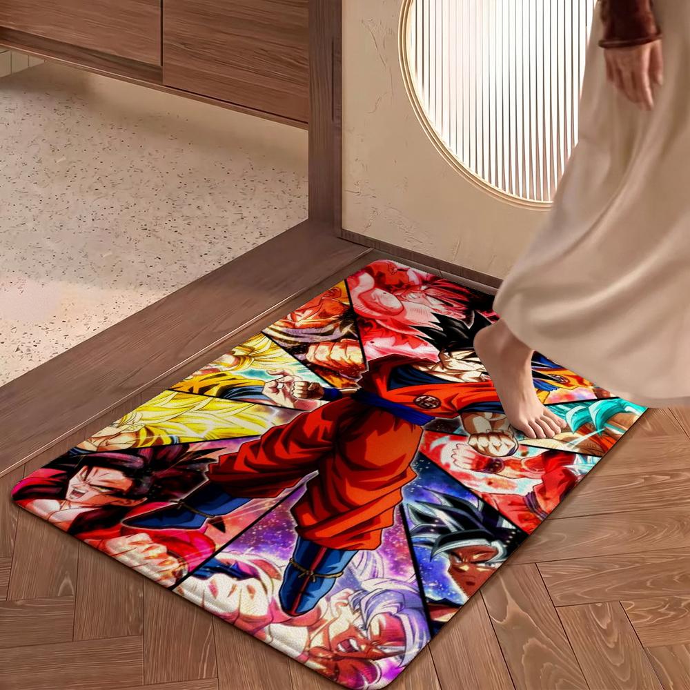 Goku'S Many Forms Printed Rug Nonslip Durable Carpet For Study Reading Area Home Party Decor Birthday Gift