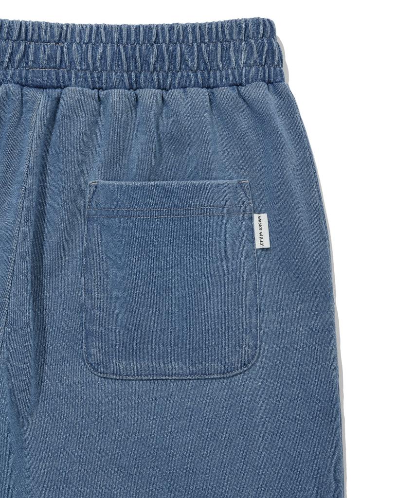 WACKY WILLY Women'S Semi-Wide Washed Cargo Pants Blue