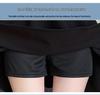 Black High-Waisted Wool Pleated A-Line Short Skirt for Women - Slim-Fit Spring/Autumn 2026 Collection