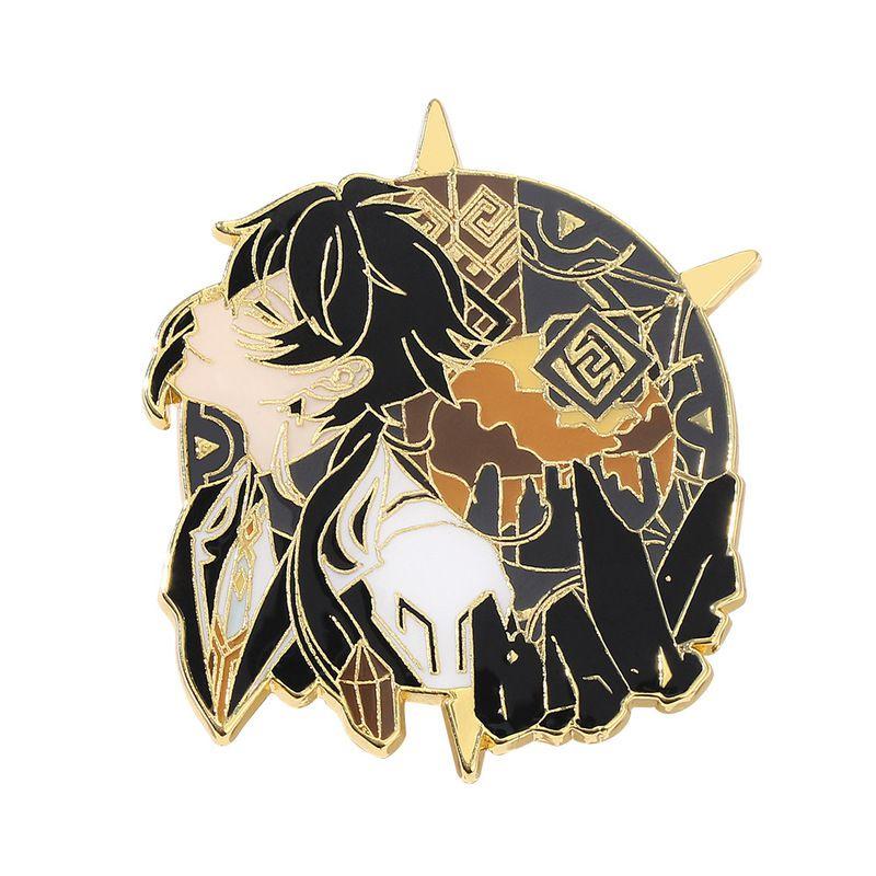 Vibrant Genshin Impact Character Badge High Quality Metal Brooch For Game Fans