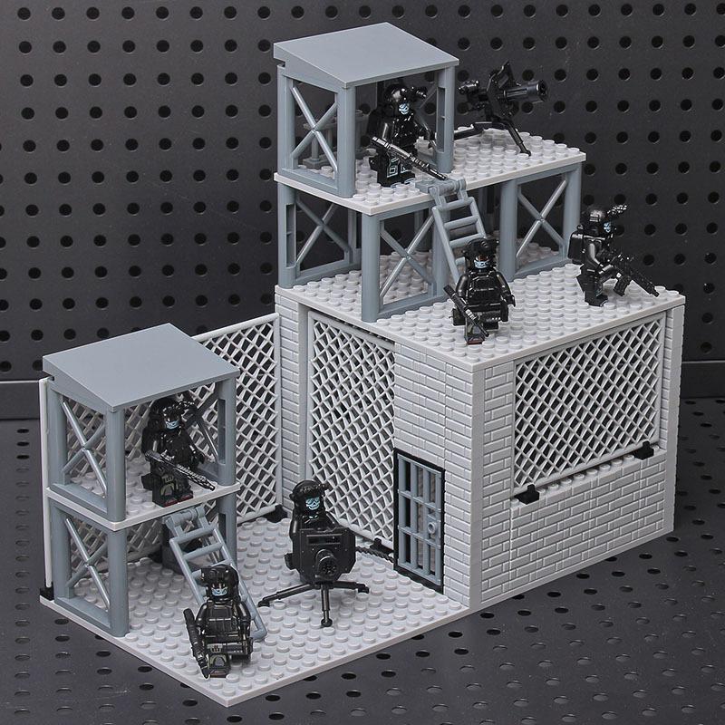 DIY Assembling Toy Building Block Model MOC Scene Armory Military Base Children Birthday Party Gift Children's Educational Toys