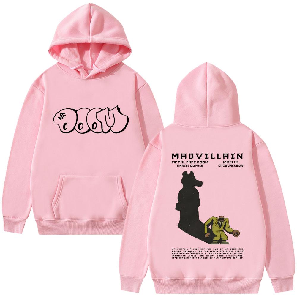 Rapper Madvillain Mf Doom Album Madvillainy Graphic Hoodie Men Women Casual Cotton Vintage Pullover Hip Hop Oversized Hoodies