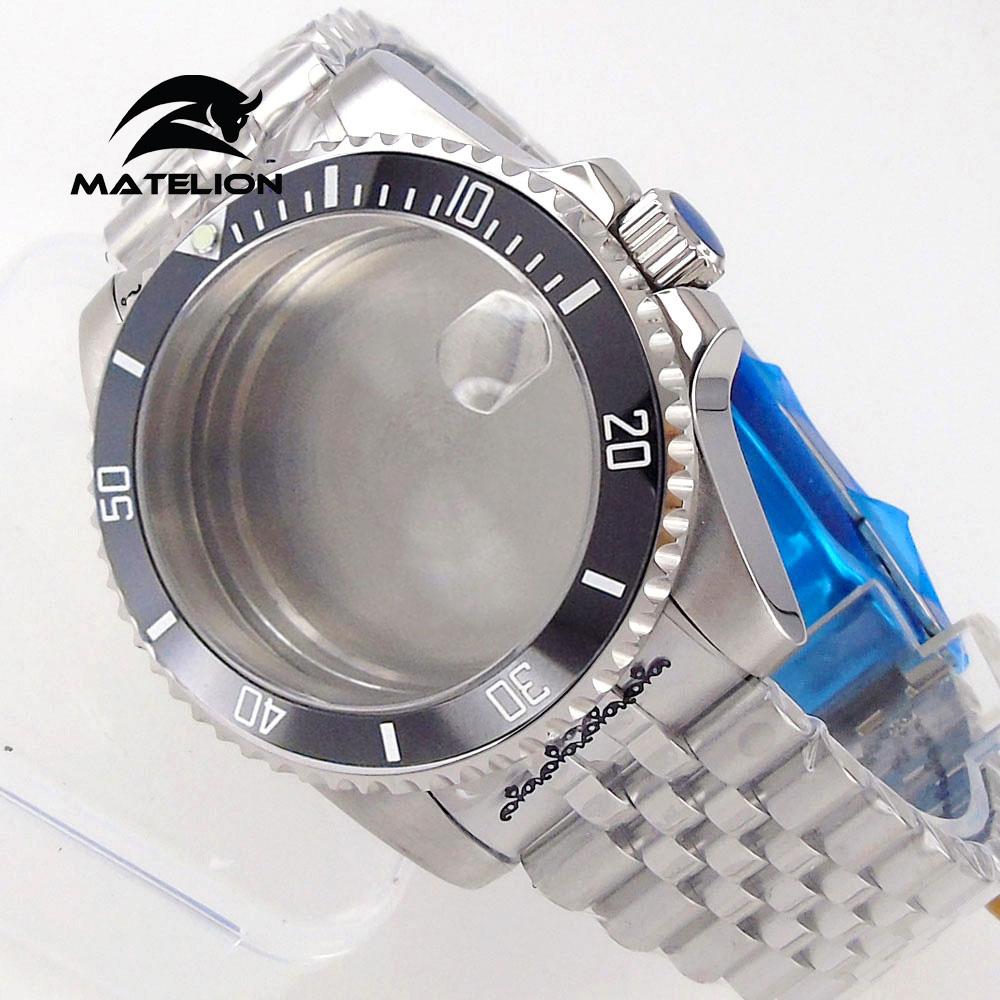 Matelion 200M Diving Case 40mm Fit NH35 NH36 NH34 GMT ETA 2824 PT5000 Watch Case Jubilee Bracelet Sapphire Glass Slide Buckle