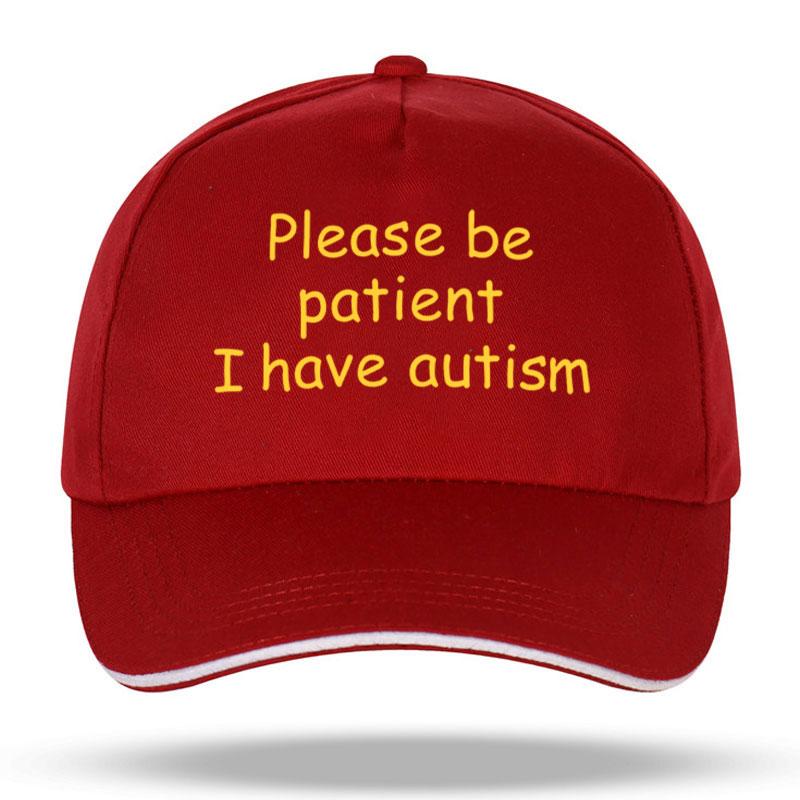 Please Be Patient I Have Autism Cap Baseball Cap Hat Outdoor Fish Women Printed Czapka Bonnet Spring Casual Unisexs cap