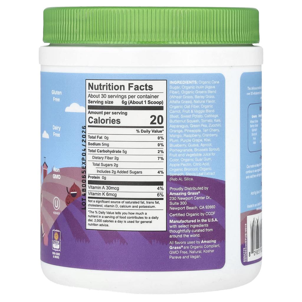 Kids Superfood, Berry Blast, 6.35 Oz (180 G)