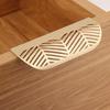 Leaf-shaped Modern Furniture Drawer Brass Handles Furniture Wardrobe Drawer Knob Brass Door Handles