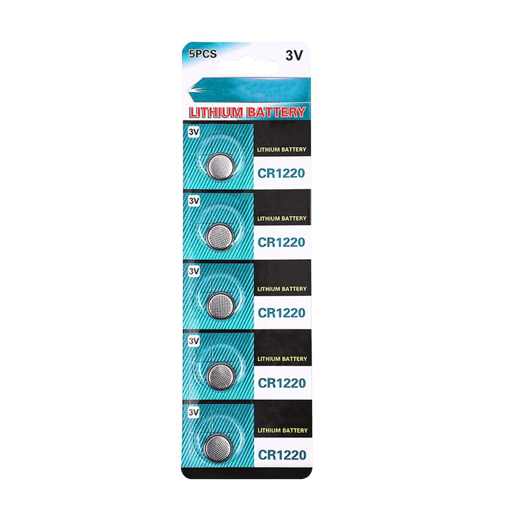 5pcs/10pcs CR1220 Coin Cell Batteries 3V Lithium Button Batteries For Watches Calculators And Small Electronics