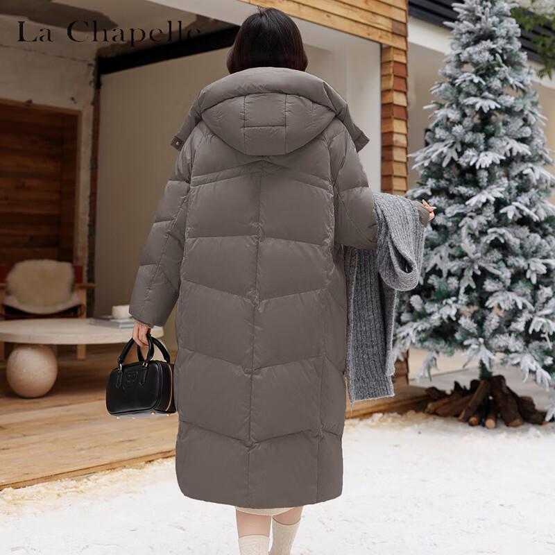 La Chapelle Women's Long Hooded Down Jacket