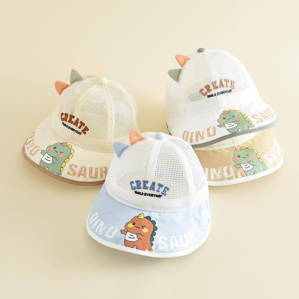 Kids' Dinosaur Mesh Sun Protection Windproof Bucket Hat