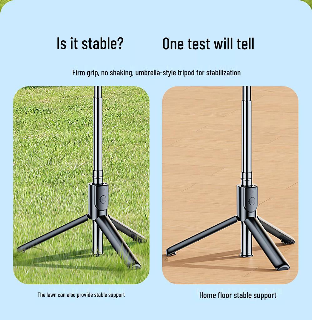 2025 Portable Selfie Stick Tripod with 360° Rotation for Phone and Live Streaming