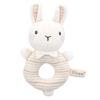 Organic Cotton Wooden Animal Ring Rattle & Baby Comfort Doll Gift Set