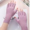 German Velvet Half Finger Gloves Short Semi-Finger Mittens New Warm Gloves  Autumn Winter