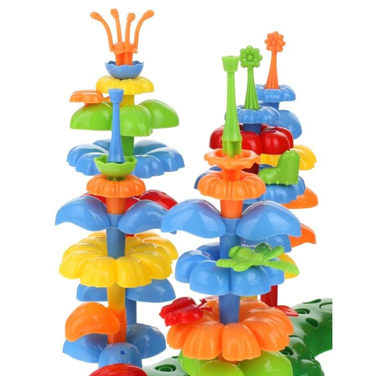 Construction Blocks for Building a Garden Flowers Garden Puzzle 124pcs.