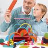 Colorful Wooden Rainbow Arch Bridge & People Stacking Blocks for Children's Early Education