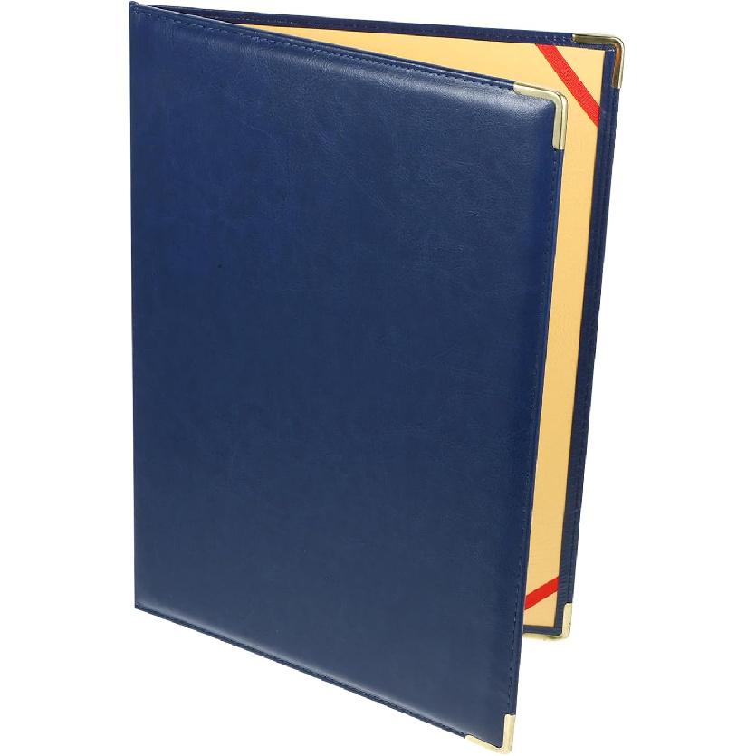 VILLCASE Portfolio Document Organizer - A4 Size Business Folder with Metal Corner Protectors for Contract Signing Speech Scripts Event Poetry