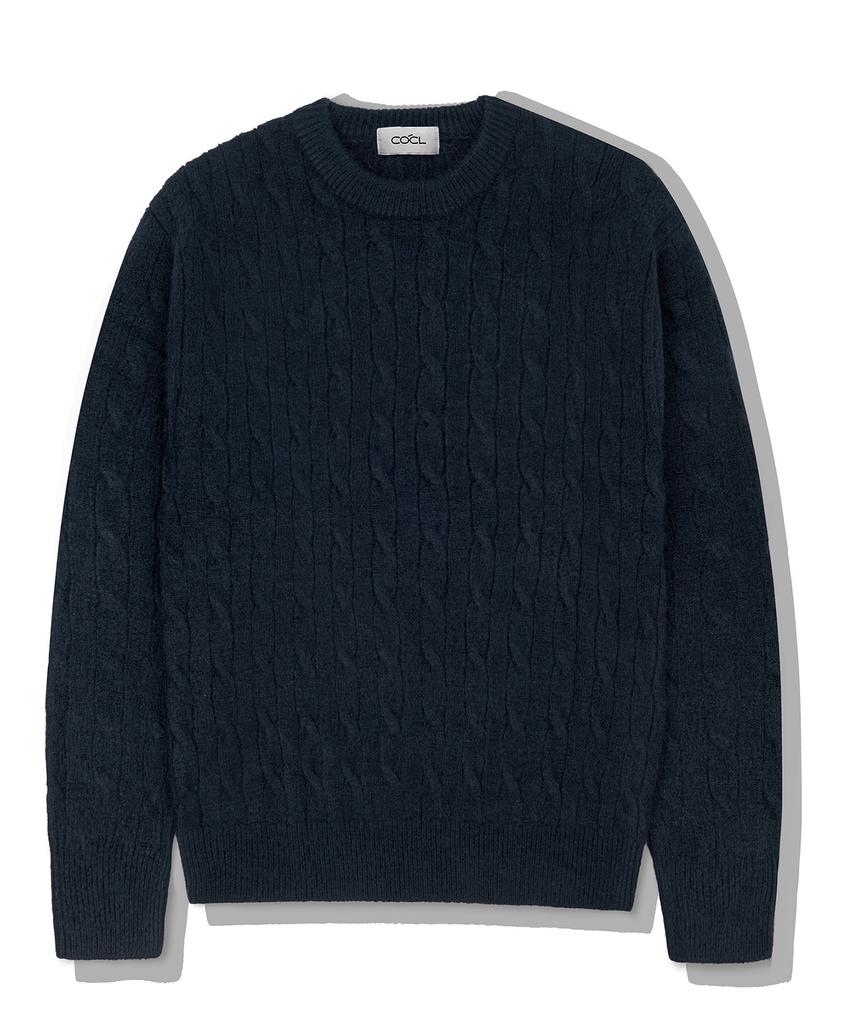 COSTUME O’CLOCK Cable Round Heavy Knit Pullover 11 Color Cooskt068 (B Type)