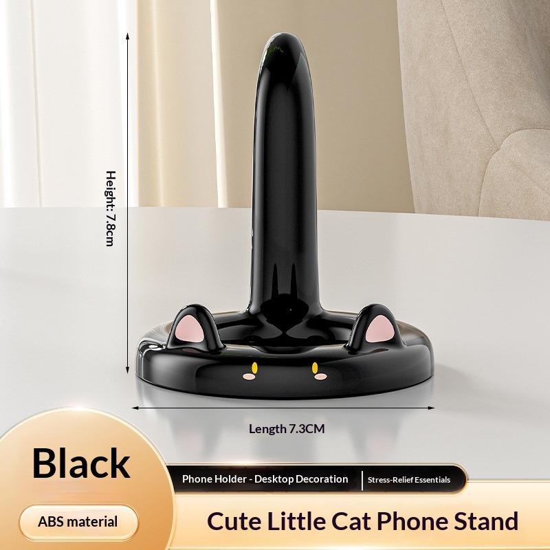 Cartoon Cat Mobile Phone Holder, Desktop Multi-function Adjustable Angle Mobile Phone Holder, Portable, Universal for Lazy People Chasing Dramas