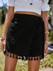 Boho Quasten Mini-Strandrock & Bind-Baumwollshorts für Damen - Frühjahrs-/Sommerkollektion