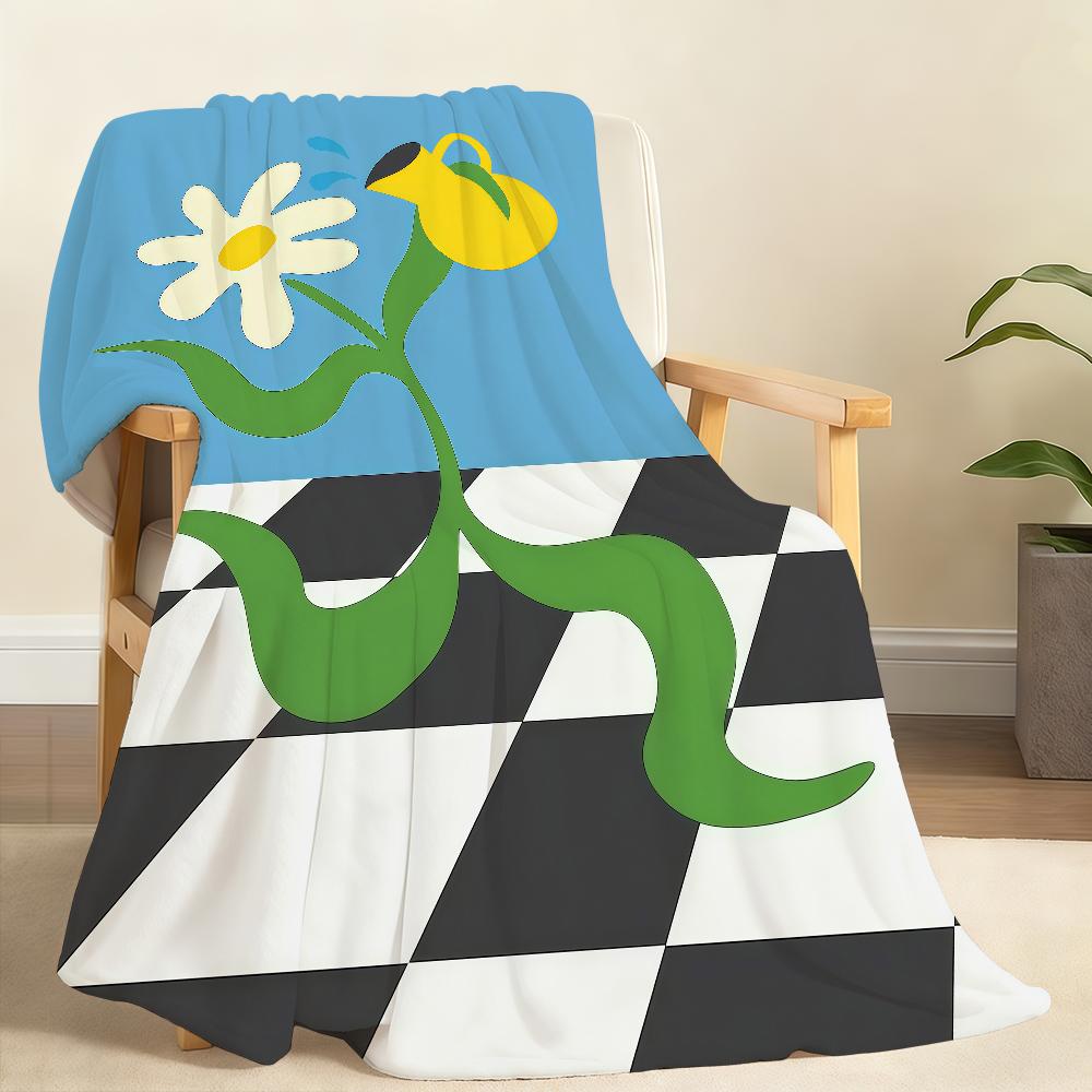 Vintage Abstract Feed Your Mind Classic Blanket Soft Throw Blanket for Home Bedroom Bed Sofa Picnic Travel Office Blanket Gift