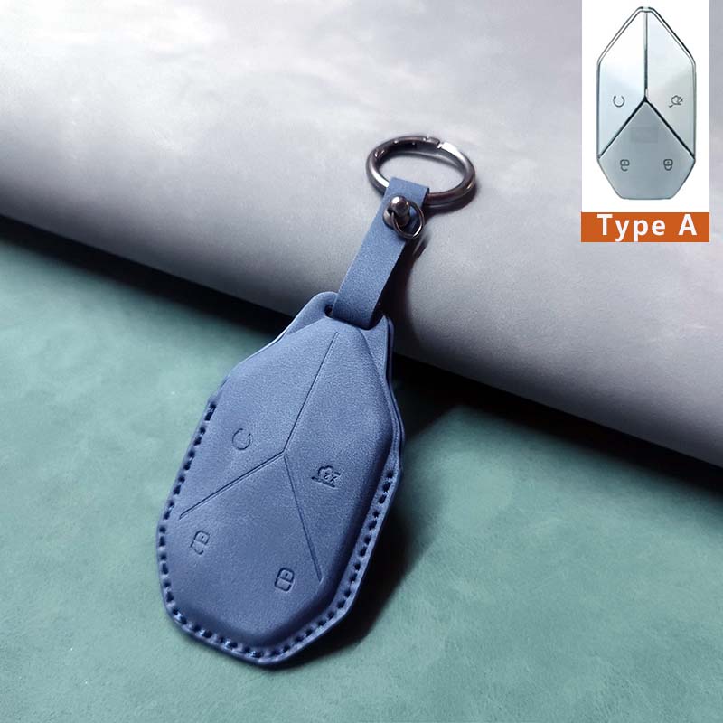 Car Remote Key Case Cover For BYD Equation Formula Leopard 5 8 3  Leather Keychain Shell Luxury Key Holder Protector Accessories