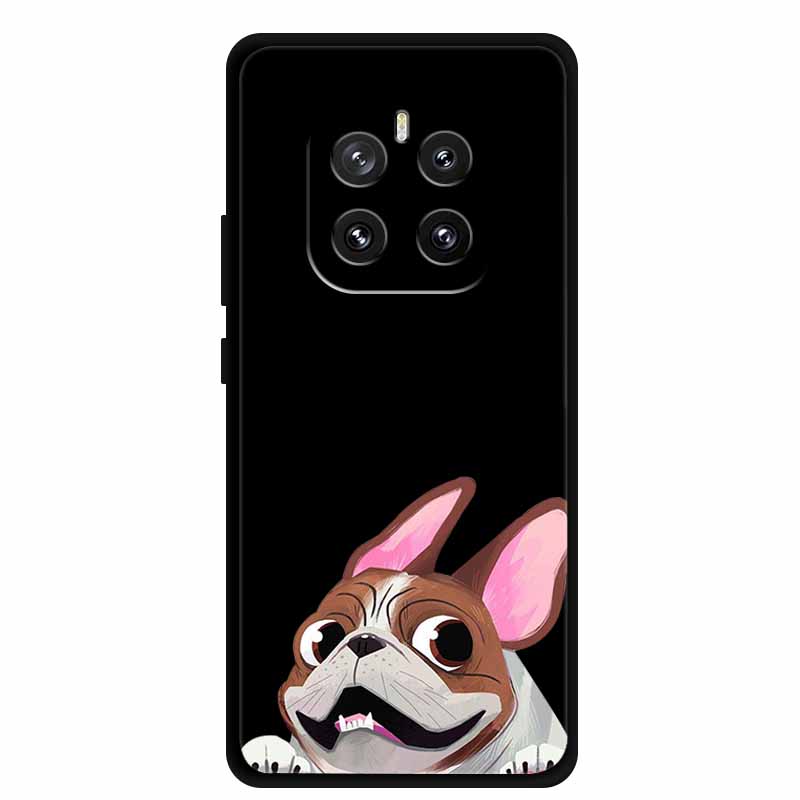 For Honor GT Pro 5G Phone Case Lovely Cartoon Cat Black Silicone Soft Back Cover For Honor GT Pro Case G T Pro Coque 6.78" Shell