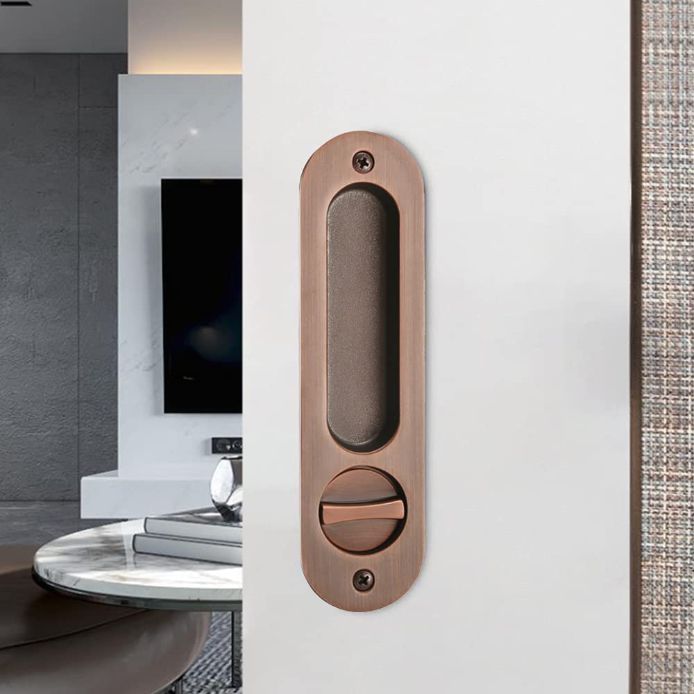 YOUTHUA Sliding Barn Door Locks Invisible Door Handle for Wooden Sliding Pocket Door Latch Furniture Hardware 17cm Door Locks