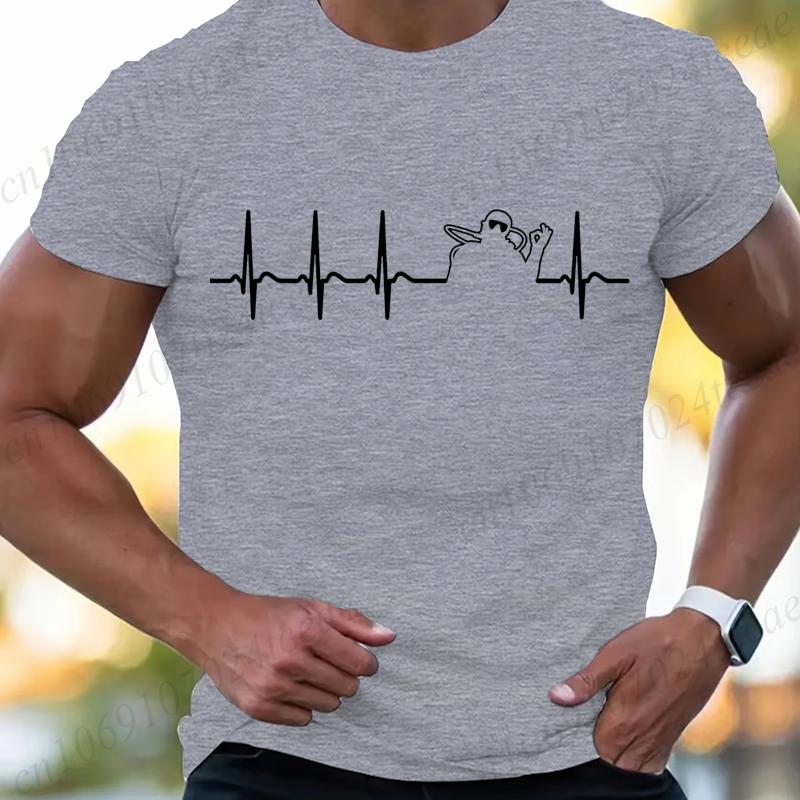 Heartbeat Scuba Diver Scuba Diving Funny Mens Tshirts Summer Short Sleeve Tee Shirts Fashion Casual Tops Men Male Clothing