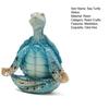 Sea Turtle Meditation Yoga Decor Creative Resin Craft Ornament Meditating Zen Yoga Sea Turtle Statue Coastal Beach Home Office Decorations