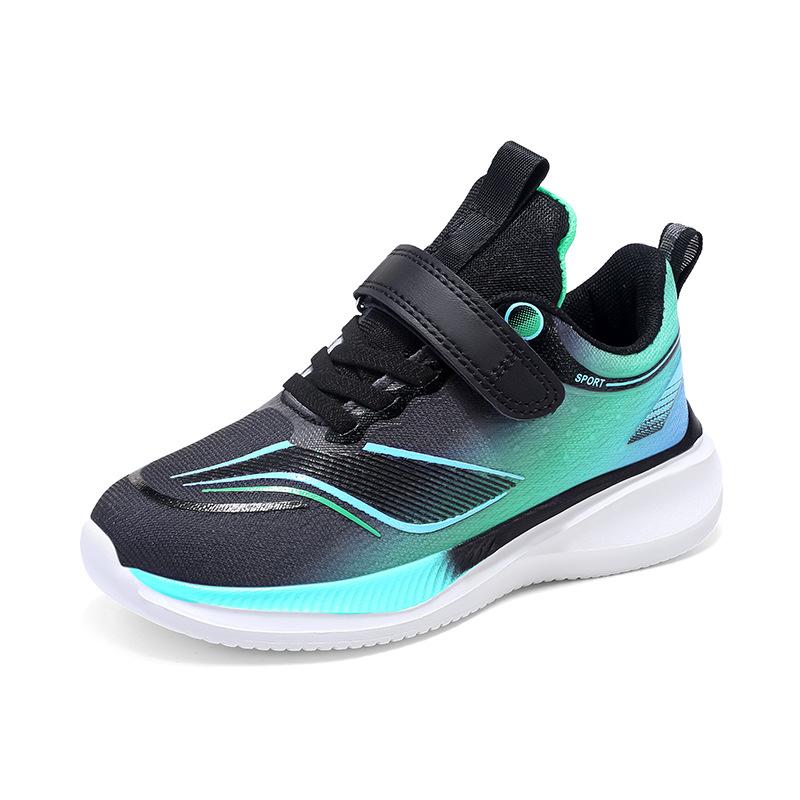 2025 summer new boys sports shoes mesh breathable versatile casual children Velcro soft sole light classmate