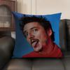 P-Pedro Pascal Daddy Cushion Cover Natural Linen Organic Fabric Double-Sided Printing Sofa Home Decor Gift Pillow Case