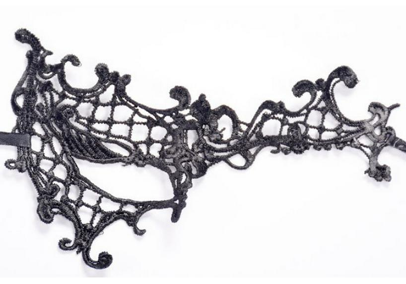 Exclusive Sexy Lace Half Face Masquerade Party Mask чёрный