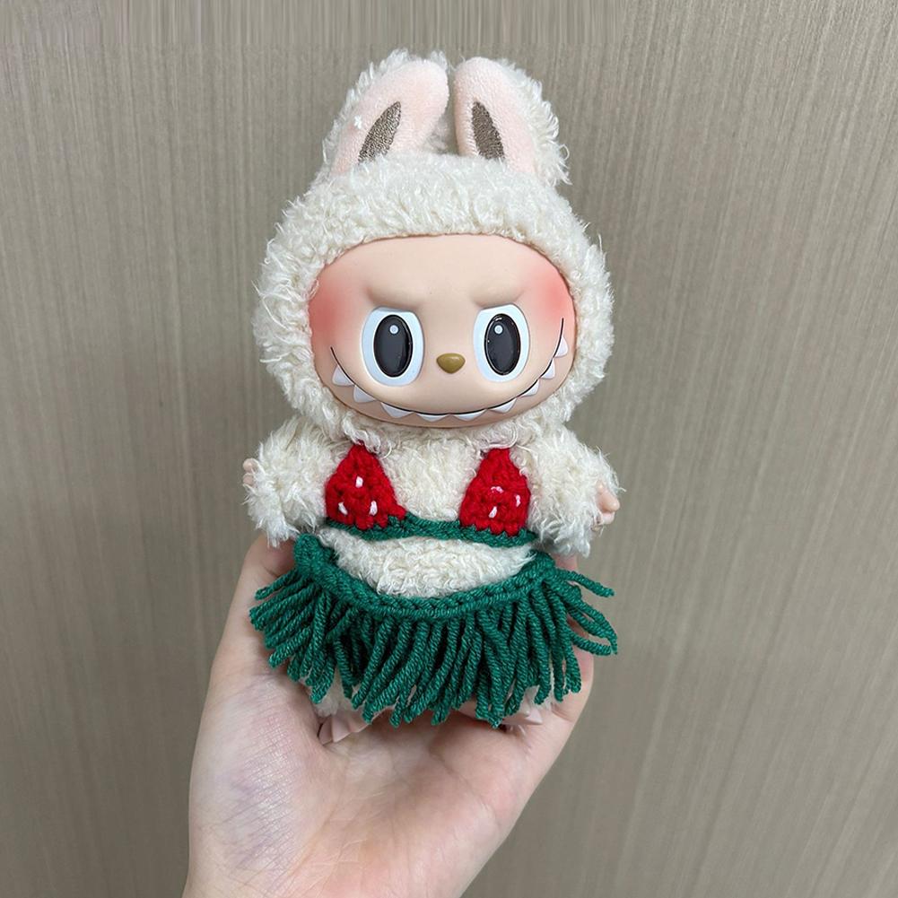 For 17cm Labubu Doll Clothes Fashion Clothes Swimwear Clothes Color Match Bikini Dolls Accessories Cute Decoration Little Cloths