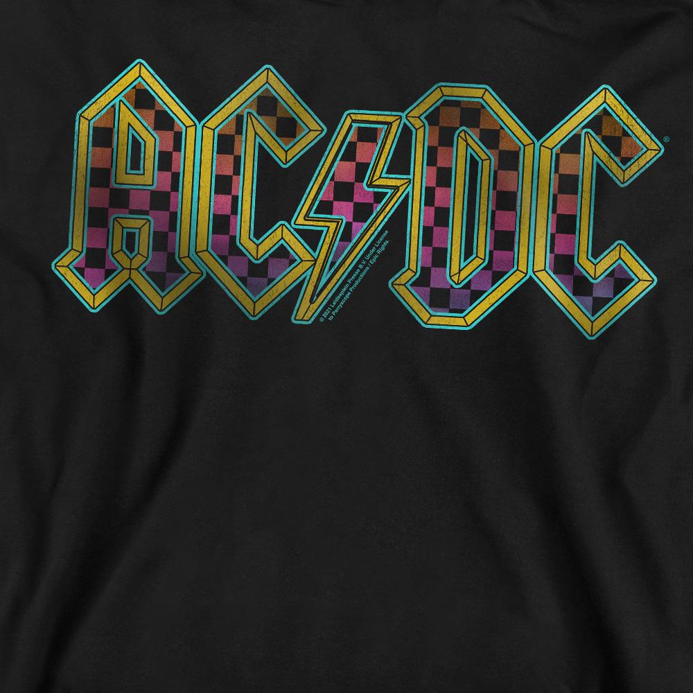 AC/DC Unisex Adult Checkerboard Gradient Logo Sweatshirt